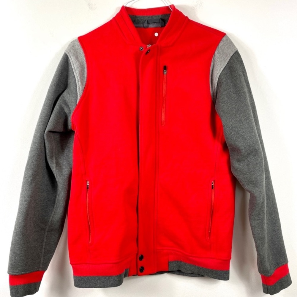 Lululemon red and grey varsity jacket ⭐️ Flaw